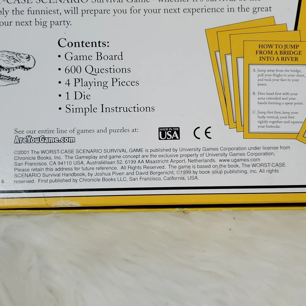 Vintage 2001 University Games The Worst Case Scenario Survival Game